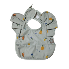 Nathan & Emma Ruffled Sleeves Baby Bib