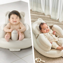 Richell Inflatable Reclining Soft Baby Chair Beige