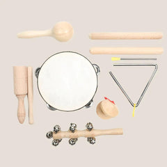 7 in 1 Wooden Percussion Instrument Set | The Nest Attachment Parenting Hub