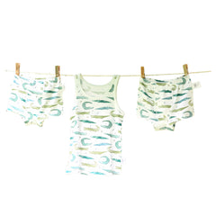 Ann & Dan 3-PC Baby Underwear Sando Shorts Set