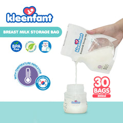 Kleenfant Breastmilk Storage Bag 200ml (30s)