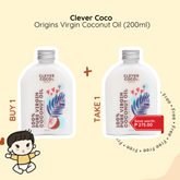 Clever Coco Origins Virgin Coconut Oil (200ml) | Bundle of 2