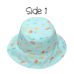 FlapJackKids UPF50 Reversible Sun Hat- Fish / Jellyfish | The Nest Attachment Parenting Hub