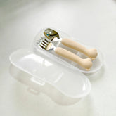 TGM Stainless Toddler Spoon & Fork Set with Silicone Handle