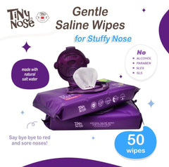Tiny Nose Baby Saline Wipes Grapes 3m+