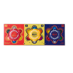 Flower Monaco Pocket Crayons 6-in-1 (3 Pack Set)