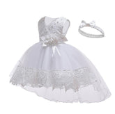 Satine White Laced Baptismal Dress & Accessories | The Nest Attachment Parenting Hub
