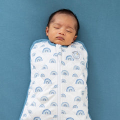 Dreamland Baby Dream Weighted Sleep Swaddle & Sack - Blue Rainbow | The Nest Attachment Parenting Hub