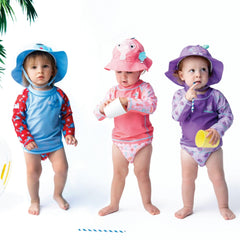 Zoocchini UPF50 3-Piece Swim Set (Sunhat, Rashguard & Diaper Set) | The Nest Attachment Parenting Hub