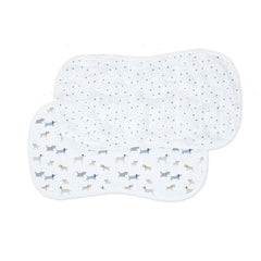 Lulujo Cotton Muslin Burp Cloth Set of 2
