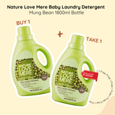 Nature Love Mere Baby Laundry Detergent - Mung Bean 1800ml Bottle | Bundle of 2