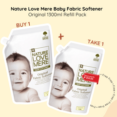 Nature Love Mere Baby Fabric Softener - Original 1300ml Refill Pack | Bundle of 2
