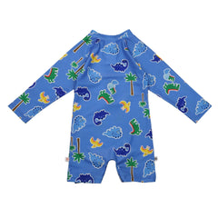 Zoocchini UPF50 Boys Rashguard Swimsuit- Devin the Dino & Friends