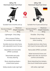 QPlay T28 Hammock Style Push Chair 5y+