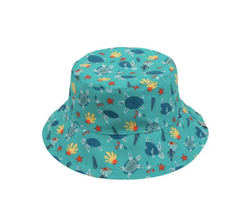 FlapJackKids UPF50 Reversible Sunhats- Turtle / Alligator