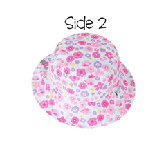 FlapJackKids UPF50 Reversible Sunhats- Butterfly / Summer Floral