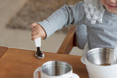 Richell TLI Stainless Steel Easy Grip Spoon & Fork w/ Case 7m+ | The Nest Attachment Parenting Hub