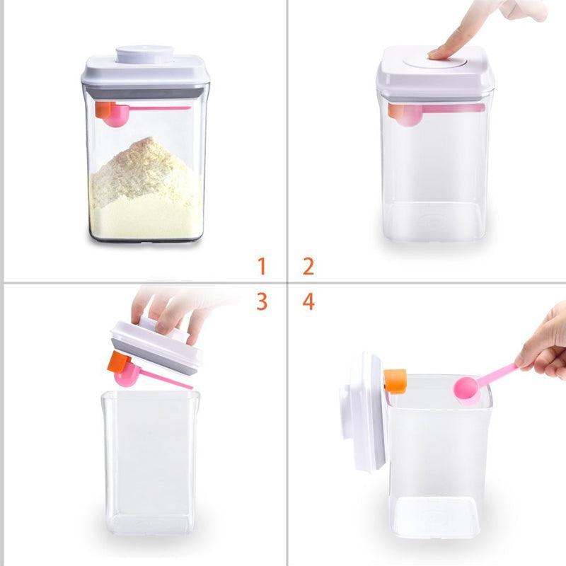 Ankou - Air Tight Milk Powder Container - Rectangle (2300ml) *White*