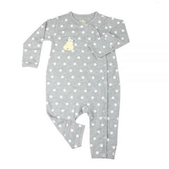 Baa Baa Sheepz Side Snap Long Sleeve Romper - Polka Dots | The Nest Attachment Parenting Hub
