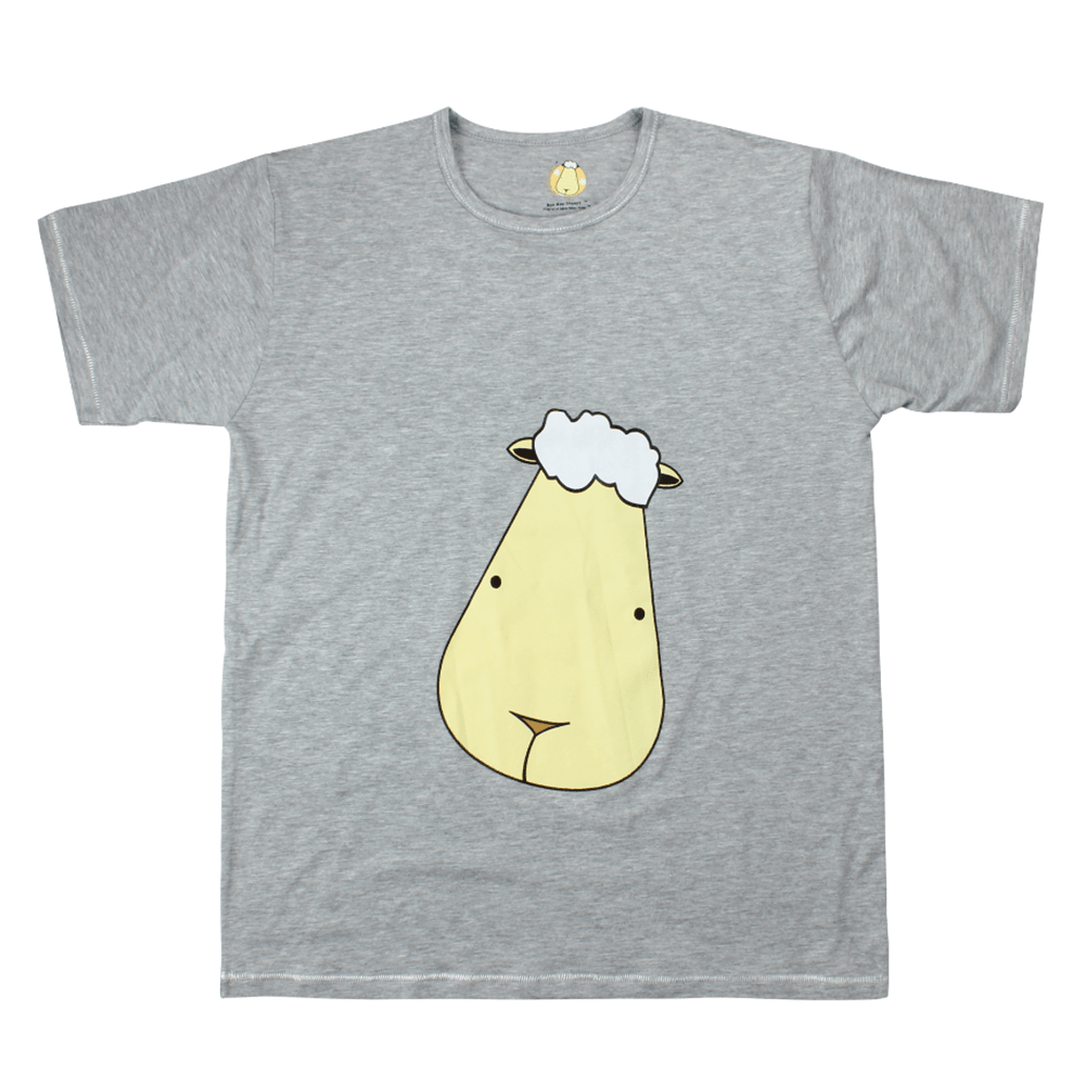 Baa Baa Sheepz Unisex Shirt Grey Big Face | The Nest Attachment Parenting Hub