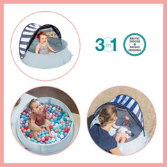 Babymoov Aquani Anti UV tent and Paddling Pool Mariniere 0+ | The Nest Attachment Parenting Hub