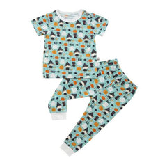Bamberry Short Sleeves Pajama Set - Halloween Aqua | The Nest Attachment Parenting Hub