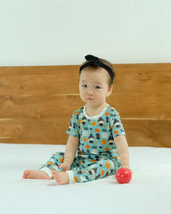 Bamberry Short Sleeves Pajama Set - Halloween Aqua | The Nest Attachment Parenting Hub