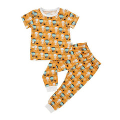 Bamberry Short Sleeves Pajama Set - Halloween Orange | The Nest Attachment Parenting Hub
