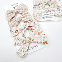 Bao Bei Claire Baby Hair Bow Ribbon Accessories 4 Piece Set | The Nest Attachment Parenting Hub