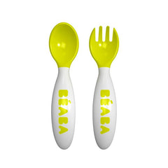 Beaba 2nd-Age Training Fork & Spoon Set with Case | The Nest Attachment Parenting Hub