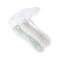 Beaba Set of 2 2nd-Age Silicone Spoon Cased | The Nest Attachment Parenting Hub