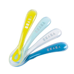 Beaba Set of 4 2nd-Age Silicone Spoon | The Nest Attachment Parenting Hub