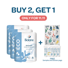 Biolane Buy 2 Get 1 2-in-1 Hair and Body Cleanser Eco-Pack (Gel Lavant) | The Nest Attachment Parenting Hub