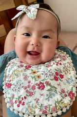 Blooming Wisdom Chic Bib & Bows Set - Fleur | The Nest Attachment Parenting Hub