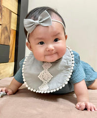 Blooming Wisdom Chic Bib & Bows Set - Fleur | The Nest Attachment Parenting Hub