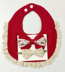 Blooming Wisdom Pretty Bib & Bows Set | The Nest Attachment Parenting Hub