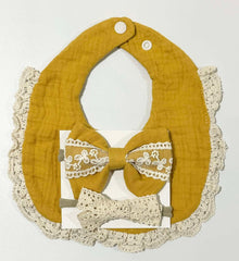 Blooming Wisdom Pretty Bib & Bows Set | The Nest Attachment Parenting Hub