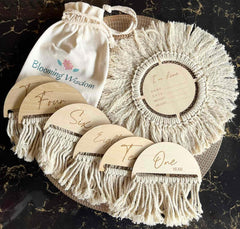 Blooming Wisdom Wooden Hello World & Monthly Milestone Cards | The Nest Attachment Parenting Hub