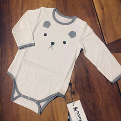 Borny Bodysuits Gray Bear | The Nest Attachment Parenting Hub