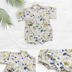 Borny Tie-Side Onesie Green Tiger | The Nest Attachment Parenting Hub