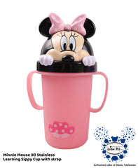 Dish Me Disney 3D Stainless Learning Sippy Cup with Strap 300ml | The Nest Attachment Parenting Hub