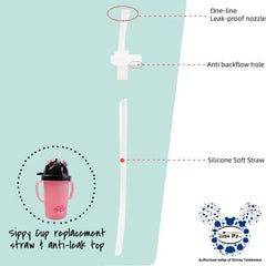 Dish Me Replacement Straw & Leak-proof Nozzle + Sealing Ring for 3D Stainless Sippy Cup | The Nest Attachment Parenting Hub