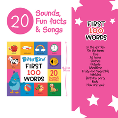 Ditty Bird First 100 Words Sound Board Book | The Nest Attachment Parenting Hub
