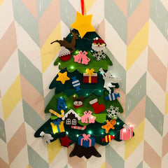 DIY Hanging Felt Christmas Tree w/ LED Lights 3y+ | The Nest Attachment Parenting Hub