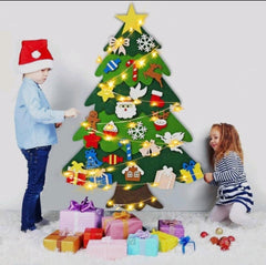 DIY Hanging Felt Christmas Tree w/ LED Lights 3y+ | The Nest Attachment Parenting Hub