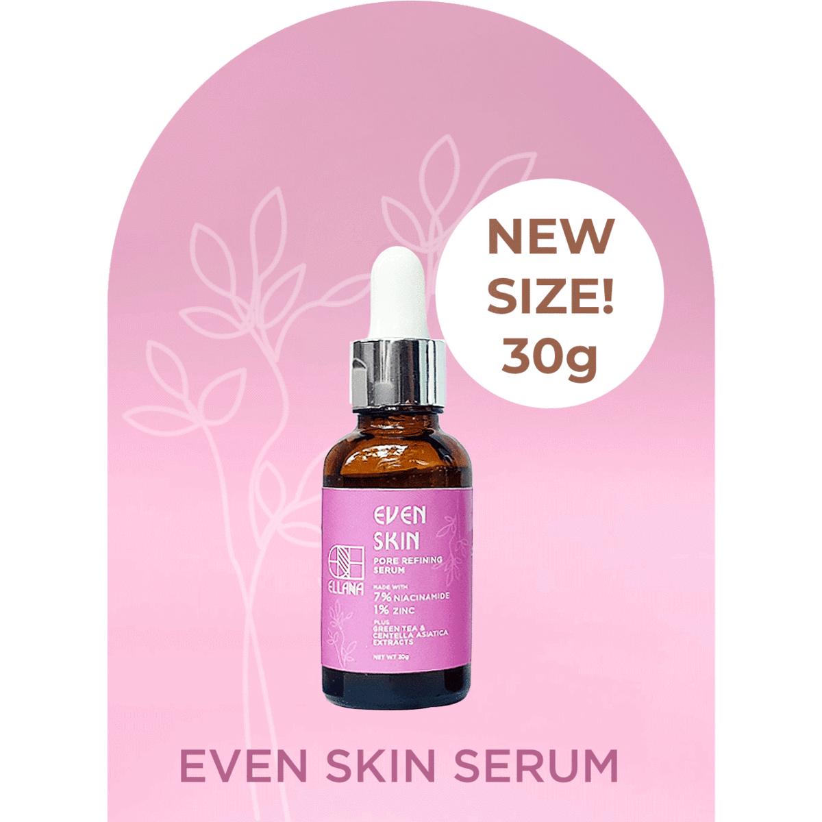 Ellana Minerals Even Skin Pore-Refining Serum With 7% Niacinamide And 1% Zinc For Acne-Prone Skin 30G | The Nest Attachment Parenting Hub