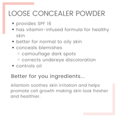 Ellana Minerals Loose Mineral SkinShield Concealer Refill With SPF16 | The Nest Attachment Parenting Hub