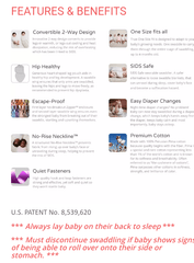 Embe Babies One-sized 2-way LUXE Wearable Swaddle | The Nest Attachment Parenting Hub