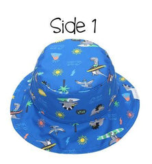 FlapJackKids Reversible Baby & Kids Patterned Sun Hat - Dino | The Nest Attachment Parenting Hub