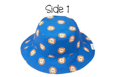 FlapJackKids Reversible Baby & Kids Patterned Sun Hat Lion & Monkey | The Nest Attachment Parenting Hub